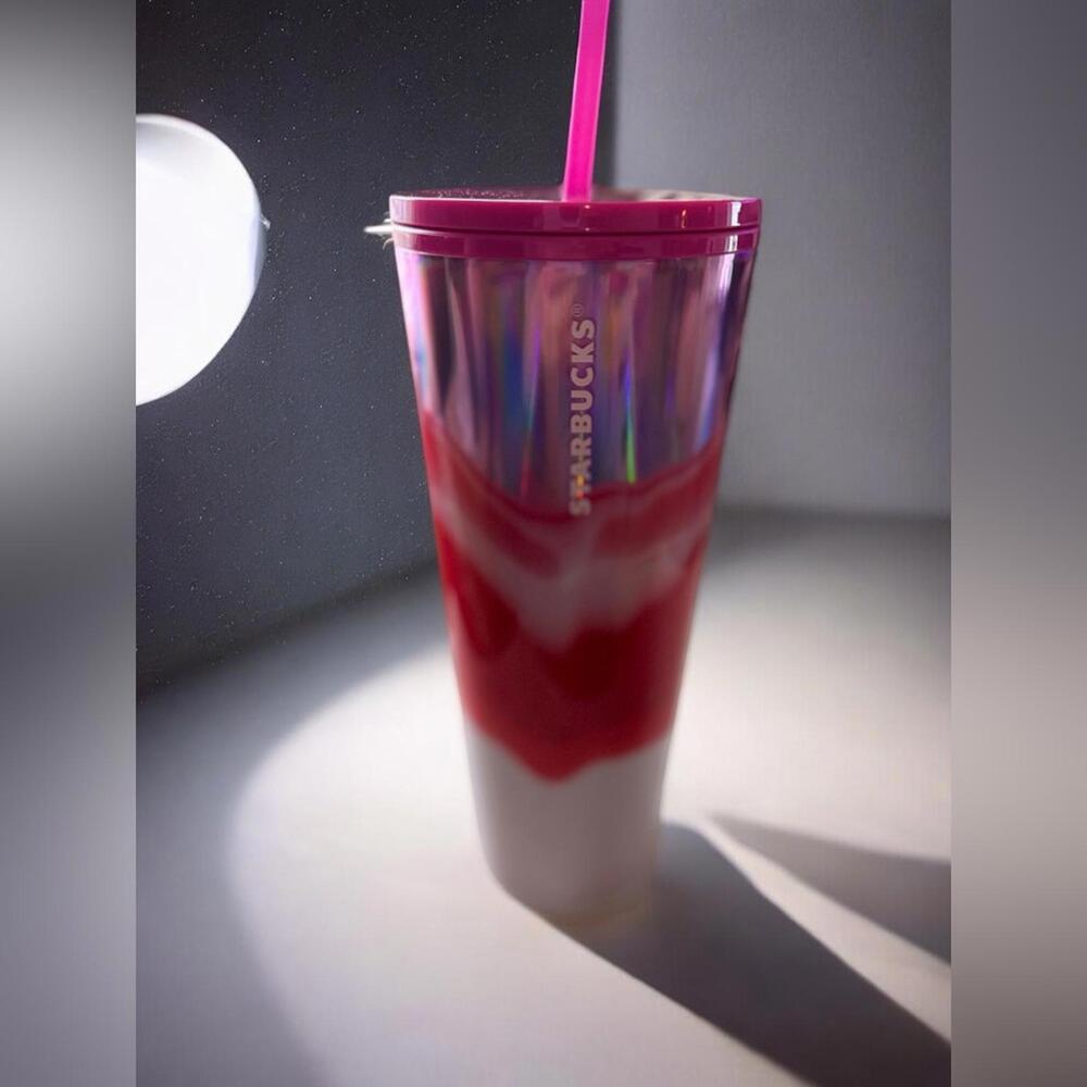 Starbucks Pink 24oz Tumbler with Straw